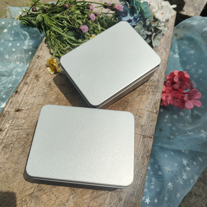 马口铁长方形喜糖盒图案创意饼干茶叶盒钢印凹凸印刷LOGO定制纯色