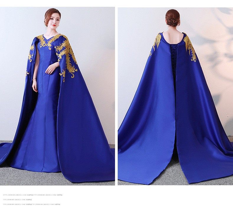 新款2025走秀服装精婚纱中国风红色中式复古走秀拍照披风绑带礼服