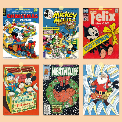 餐厅美式卡通海报满6张买1送1