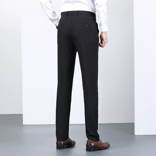 Летние шелковые тонкие штаны, приталенные эластичные повседневные брюки, пиджак классического кроя