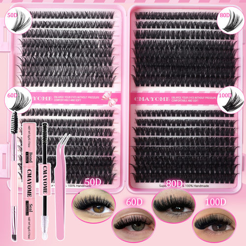 640 cluster D-curve false eyelash adhesive segmented set睫毛