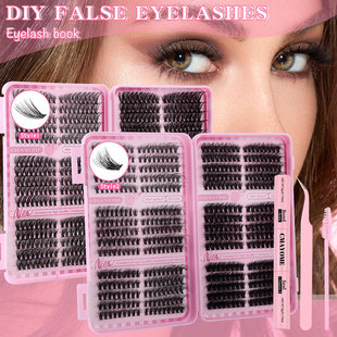 Single cluster dense 30D+100D segmented false eyelashes睫毛