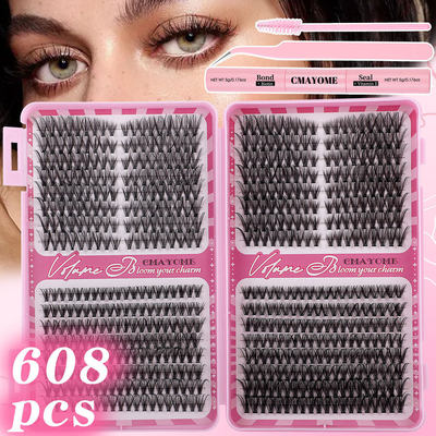 608 naturally thick fake eyelashes 8-16mm DIY自然浓密假睫毛