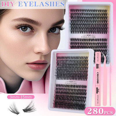 280Cluster D Curve Extended 100D False Eyelash Set假睫毛套装