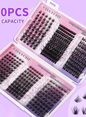 Fake eyelashes 380 clusters mixed with glue tool set假睫毛