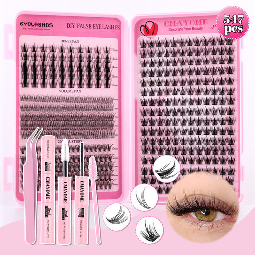 547 Cluster Mixed False Eyelash Adhesive Set假睫毛胶水款套装