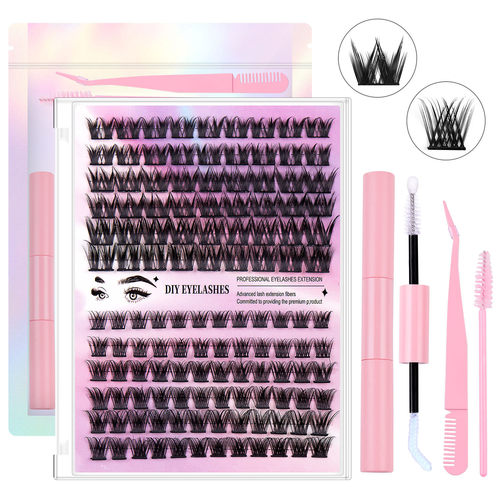 240 Cluster 3040D Adhesive 8-16mm False Eyelash Set假睫毛
