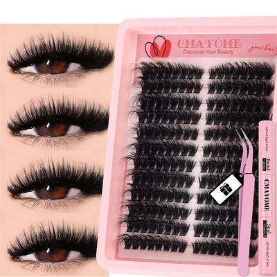 216 clusters of thick DIY segmented adhesive false eyelashes