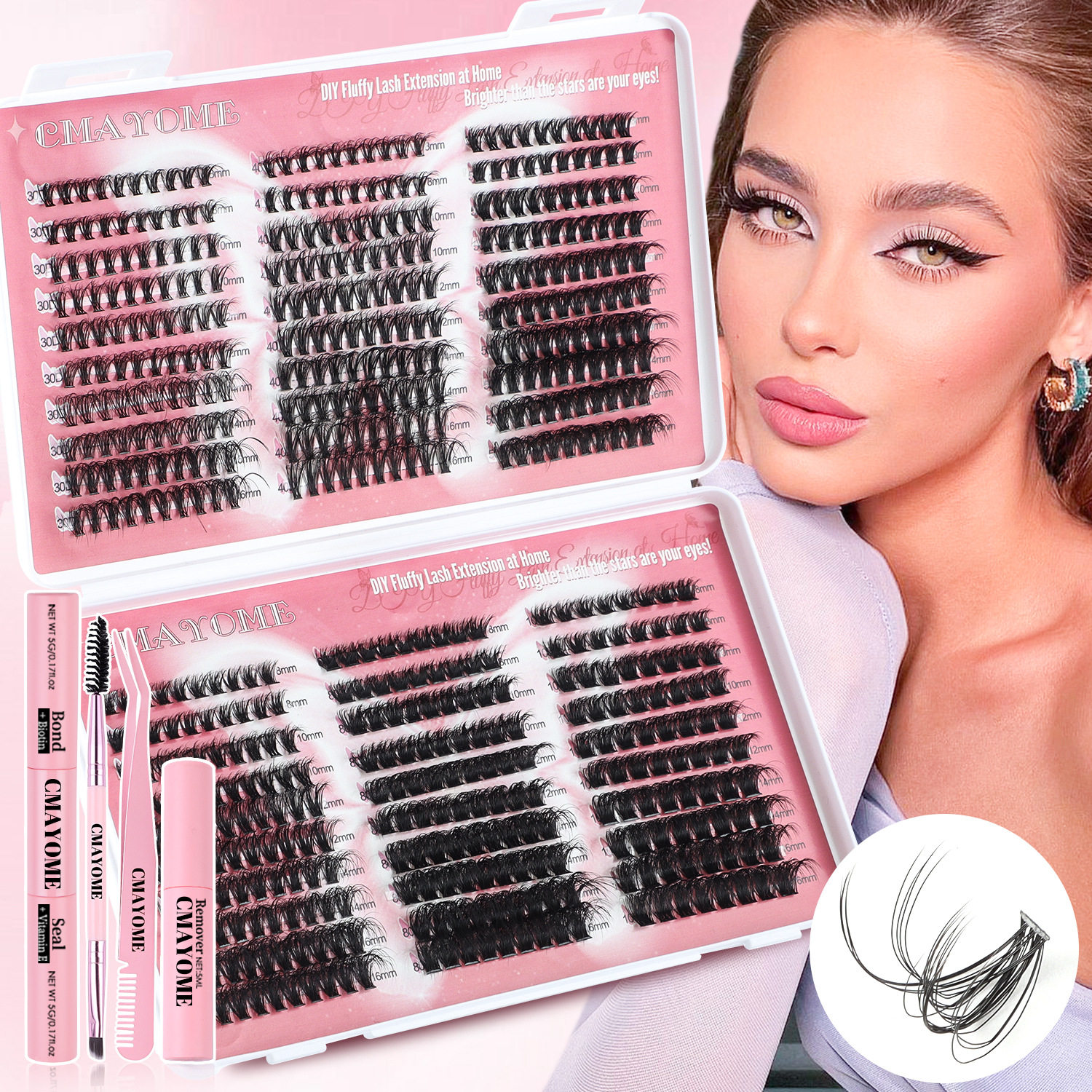 False eyelash curvature D, 30D/40D/80D/100D eyelashes假睫毛