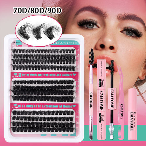 DIY single cluster D song 70D+80D+90D mixed false eyelashes
