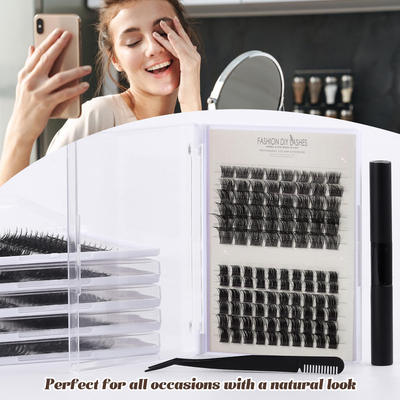 False eyelash oblique flying style self hair glue set假睫毛