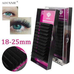 18-25mm grafted eyelashes, single matte round fur, soft fur