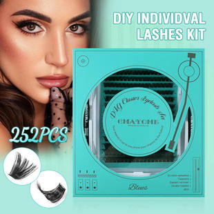 168 false and thickened 16mm curled clusters eyelashes