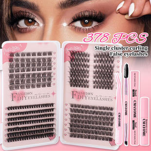 thick curled cluster false eyelashes假睫毛套装 mixed Single