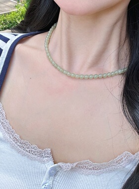 天然和田玉淡水珍珠双层项链