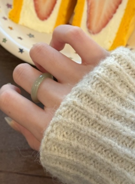 天然和田玉保真正品戒指指环