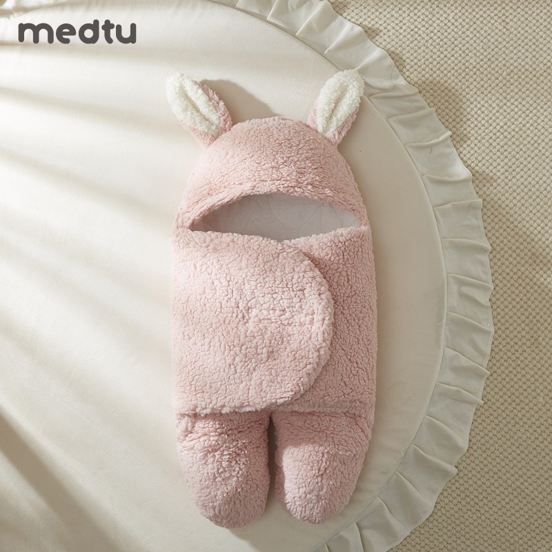 婴儿抱被秋冬季加厚睡袋新生包裹初生宝宝冬天冬款的纯棉外出包被