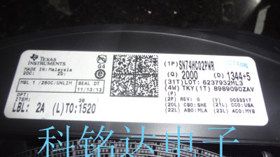 SN74HC02PWR TI TSSOP14 HC02 百分百原装进口现货 假一赔十
