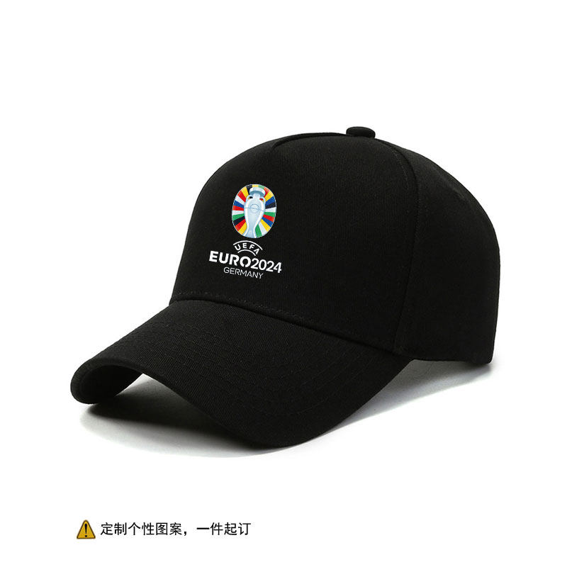 2024德国欧洲杯周边棒球帽子男足球队定制个性图案防晒鸭舌帽户外