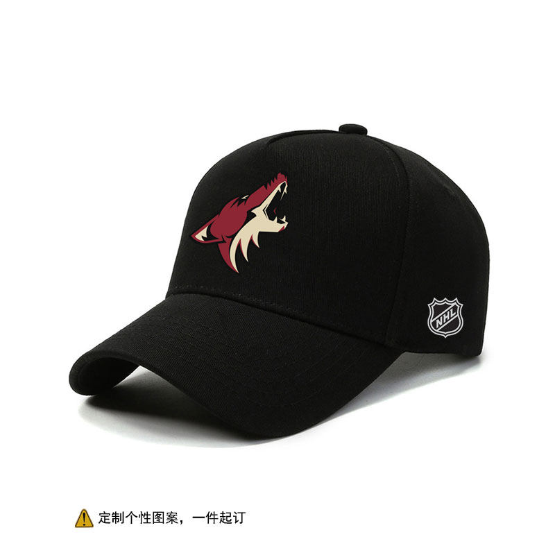 北美冰球联赛NHL菲尼克斯野狼队棒球帽子男女户外定制图案鸭舌帽