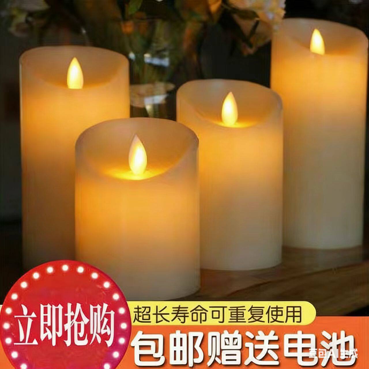 led电子蜡烛灯仿真蜡烛婚礼婚庆浪漫剧本杀蜡烛生日蜡烛客厅装饰