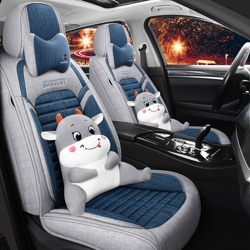 宝马2系旅行车218i座套220i四季专用汽车坐垫全包座椅套亚麻19