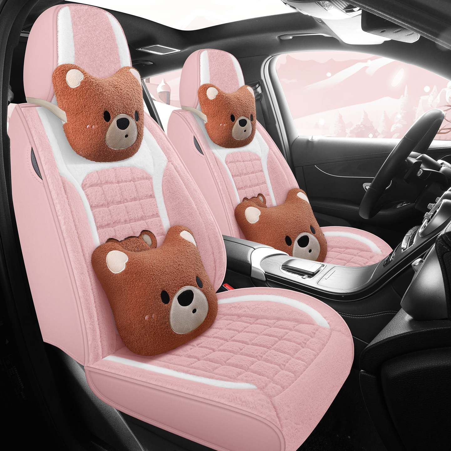 大众迈腾380b9坐垫300显眼包专用280全包冬季汽车座椅座套毛绒06