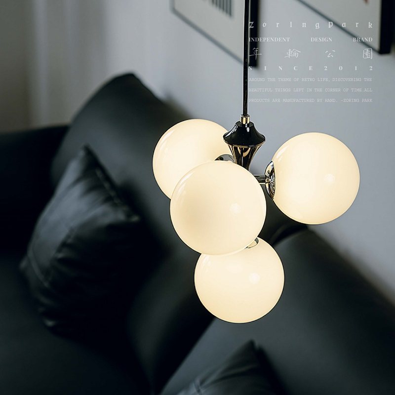 年轮公园-律动星球系列 高级感创意客厅餐厅卧室床头圆球玻璃吊灯