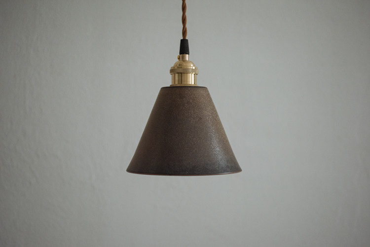 年轮公园ZORING PARK宅造店 复古铁锈釉陶瓷灯罩花盆形客厅吊灯