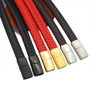 时尚男士手绳金色扁扣男手环刺青12mm宽面手表链穿黄金手牌半成品