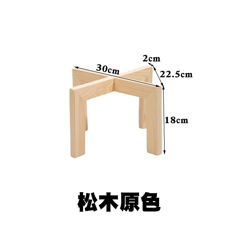 小石磨家用磨盘木架子实木专用支架托盘石磨底座四腿木架新款通用