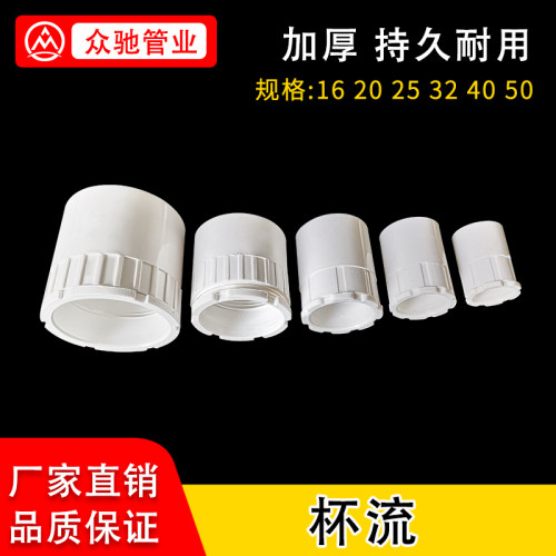 pvc锁扣加长电工套管螺接盒接