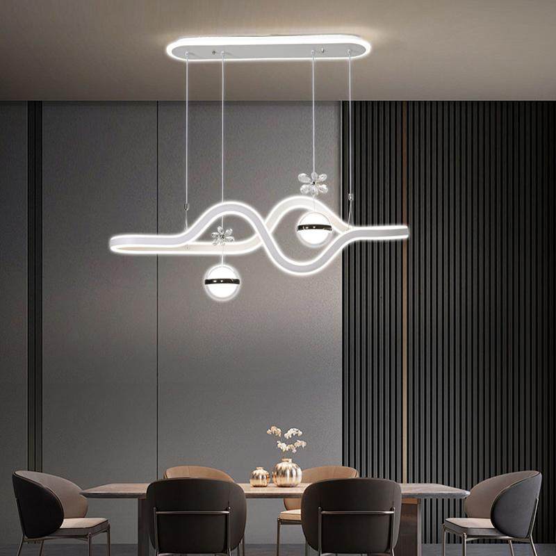 全光谱北欧现代餐厅轻奢吊灯 led个性餐桌简约饭厅创意长条客厅,家装灯饰光源,餐厅吊灯,淘宝优惠券,粉丝福利购,淘宝优惠卷