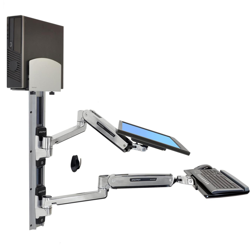 爱格升Ergotron45-358-026LX 坐站两用壁挂式系统显示器工作站