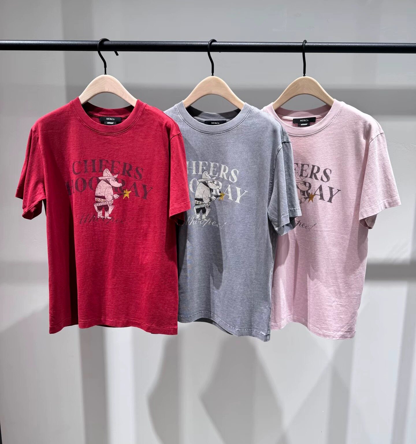 【姆明系列】正品印花T恤2026秋新品酵洗做旧棉质短袖MBF3TEE002
