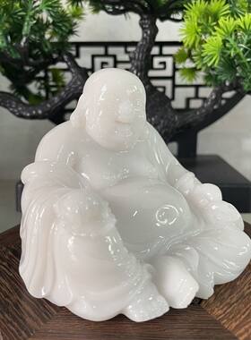 和田玉笑口常开弥勒佛汽