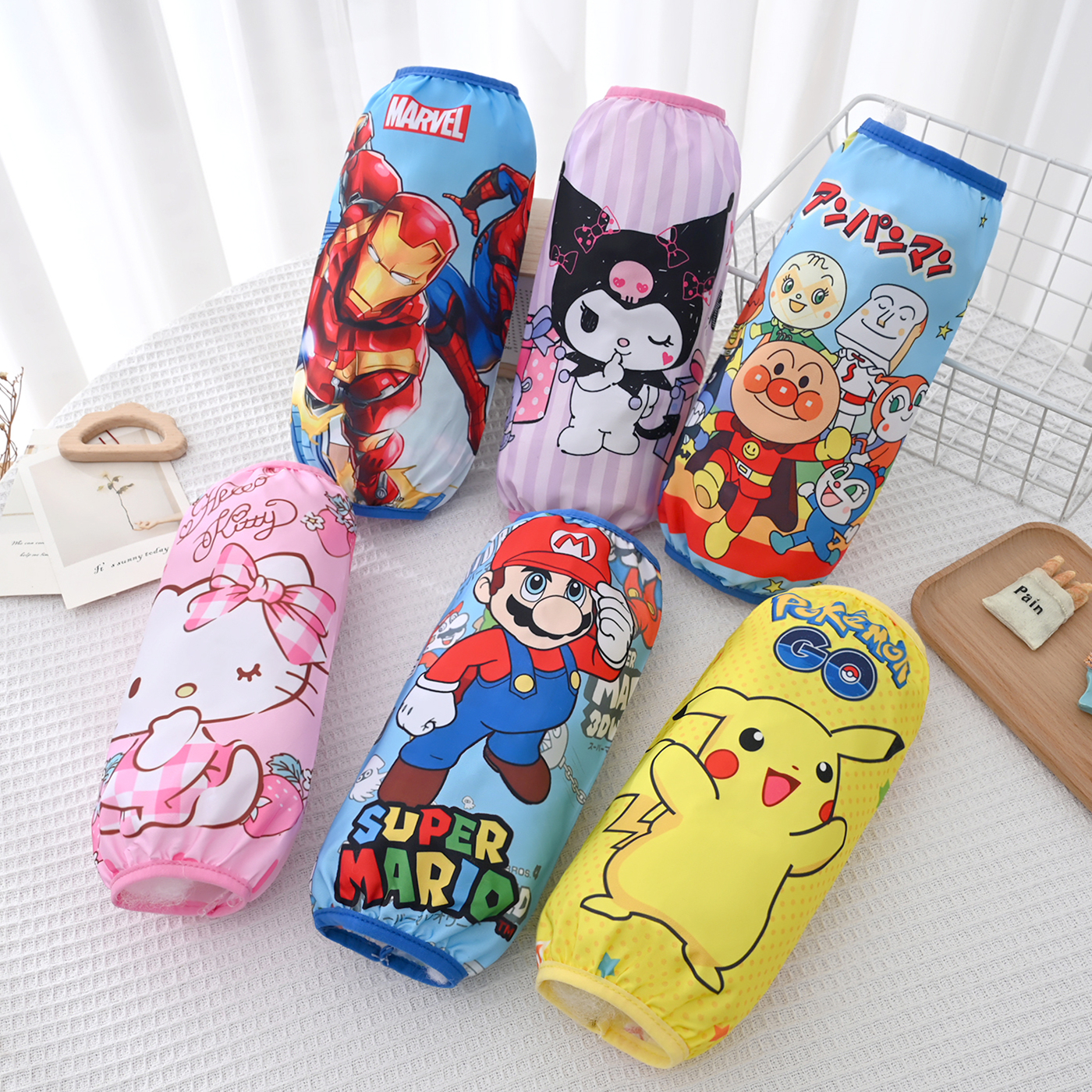 卡通防水儿童袖套羽绒服防脏护袖