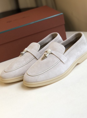 LP原厂包边乐福鞋女士一脚蹬单鞋套脚情侣舒适软底百搭平底懒人鞋