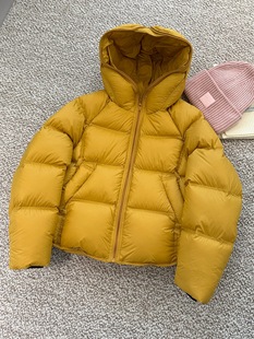 原厂拉链连帽软泡芙短款羽绒服女2025冬季新款零压感90白鸭绒外套
