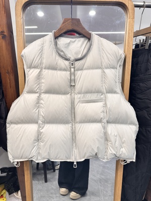韩系DUCK DOWN设计感小众秋冬新款羽绒马甲背心女宽松休闲百搭潮