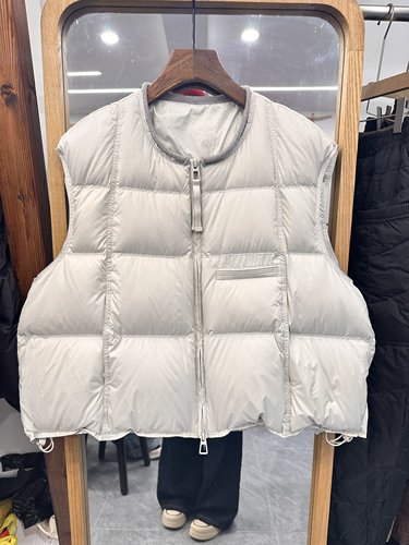 韩系DUCK DOWN设计感小众秋冬新款羽绒马甲背心女宽松休闲百搭潮