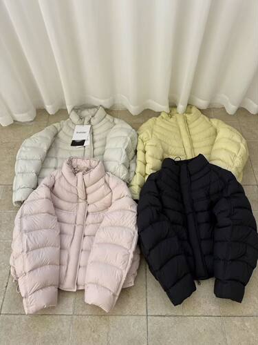 Kalidai新品泡芙排骨羽绒服女短款90白鸭绒宽松小个子外套冬