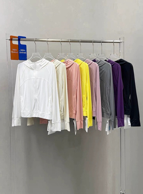 休闲防晒衣女夏季新款连帽纯色薄款百搭拉链外套开衫23171