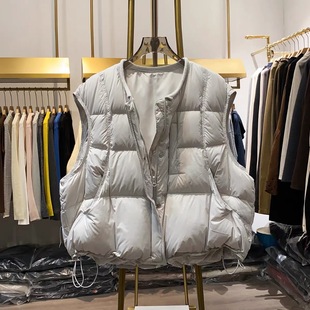 温暖入阳感无袖 新款 卷边领羽绒马甲女士冬季 上衣 晓艾档口实拍