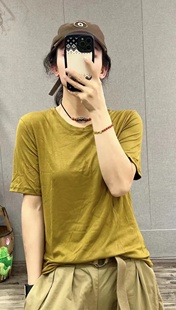 新款 10%桑蚕丝面膜T恤女 简约百搭穿过念念不忘柔润亲肤女装