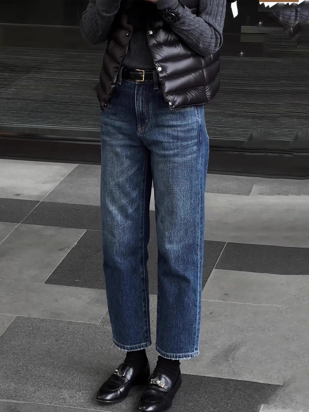 美式覆古直筒九分牛仔裤2025新款秋款小个子时尚洋气显瘦哈伦裤女