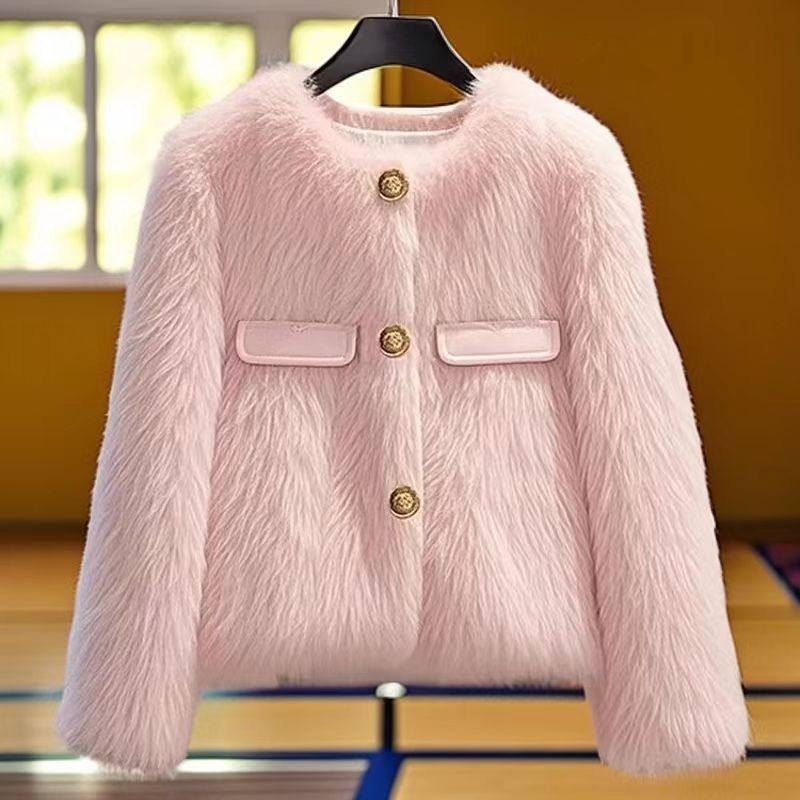 皮草毛毛秋冬外套新款小个子2024短款冬季加厚狐狸新品时尚上衣,男装,夹克,淘宝优惠券,粉丝福利购,淘宝优惠卷