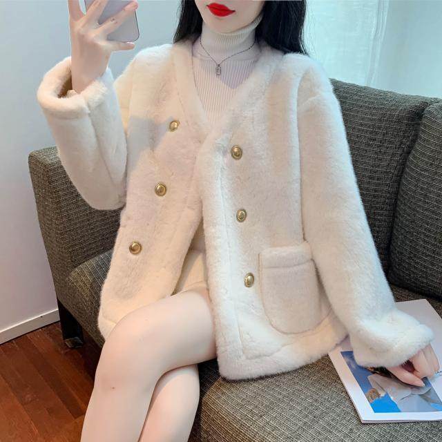 新品感皮草外套上衣女2023冬季新款加厚小个子水貂绒毛绒一体大衣,女装/女士精品,常规大码外套,淘宝优惠券,粉丝福利购,淘宝优惠卷