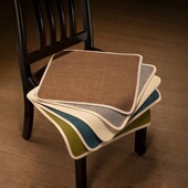 简约亚麻坐垫四季 椅子垫纯色百搭通用型座垫防滑便携方形百搭中式