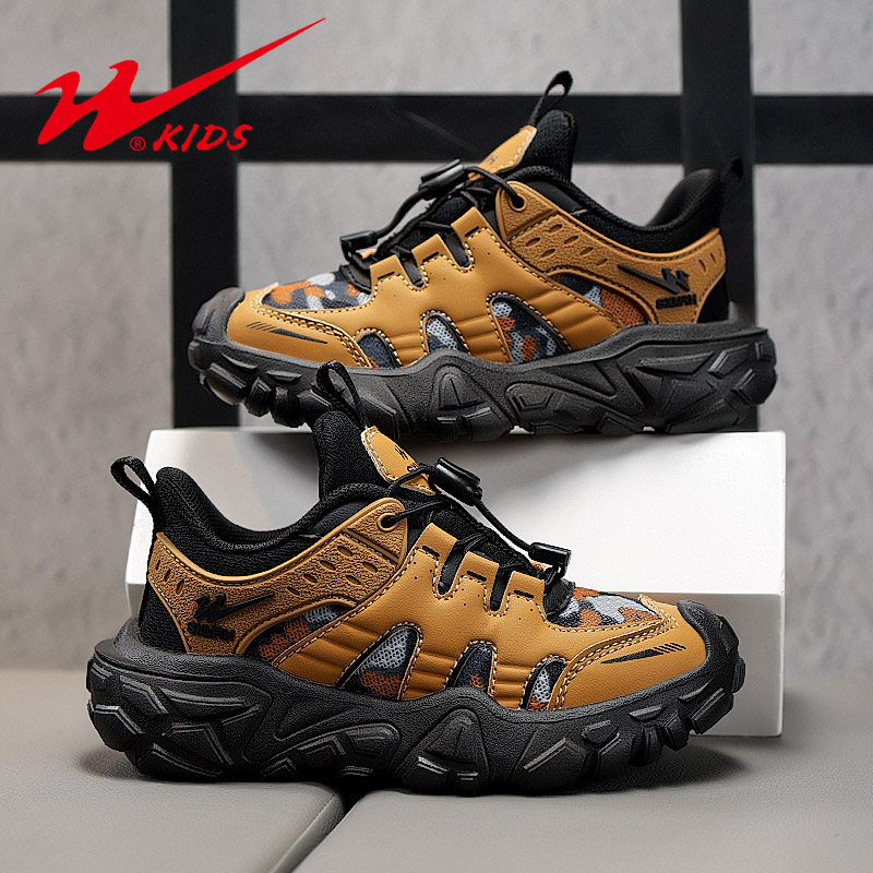 双星男童透气网面运动鞋2026春秋新款防滑耐磨跑步鞋中大童休闲鞋